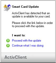 activ smart card|activclient version 7.4.1.5 or higher is required.